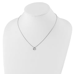 Sophia Jewelers White Ice 925 Sterling Silver Diamond Teardrop Necklace Gift Ready