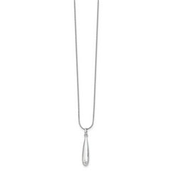 White Ice Sterling Silver Rhodium-plated 18 Inch Diamond Necklace with 2 Inch Extender