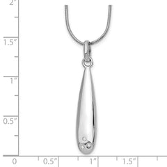 White Ice Sterling Silver Rhodium-plated 18 Inch Diamond Necklace with 2 Inch Extender