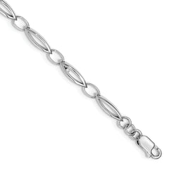 White Ice Sterling Silver Rhodium-plated 7 Inch Diamond Bracelet with 1 Inch Extender