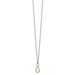 White Ice Sterling Silver Rhodium-plated Gold-tone 18 Inch Diamond Necklace with 2 Inch Extender