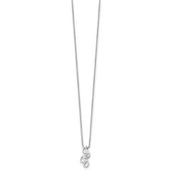 White Ice Sterling Silver Rhodium-plated 18 Inch Diamond Raindrop Slide Necklace