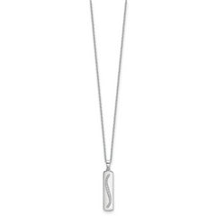 White Ice Sterling Silver Rhodium-plated 18 Inch Diamond Necklace with 2 Inch Extender