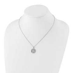 White Ice Sterling Silver Rhodium-plated 18 Inch Diamond Letter H Initial Necklace with 2 Inch Extender