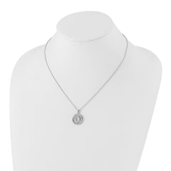 White Ice Sterling Silver Rhodium-plated 18 Inch Diamond Letter Y Initial Necklace with 2 Inch Extender