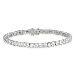 Sterling Silver Rhodium-plated CZ Tennis Bracelet