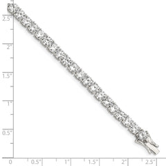 Sterling Silver Rhodium-plated CZ Tennis Bracelet