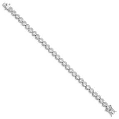 Sterling Silver Rhodium-plated CZ Tennis Bracelet