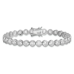 Sterling Silver Rhodium-plated CZ Tennis Bracelet