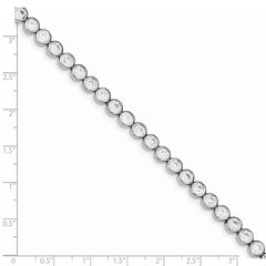 Sterling Silver Rhodium-plated CZ Tennis Bracelet