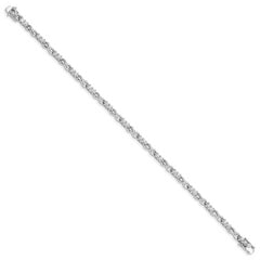 Sterling Silver Rhodium-plated CZ Infinity Bracelet