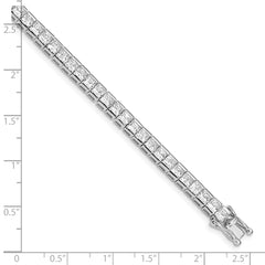 Sterling Silver Rhodium-plated CZ Tennis Bracelet