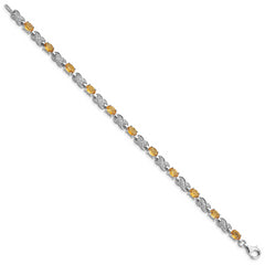 Sterling Silver Rhodium-plated Citrine Bracelet