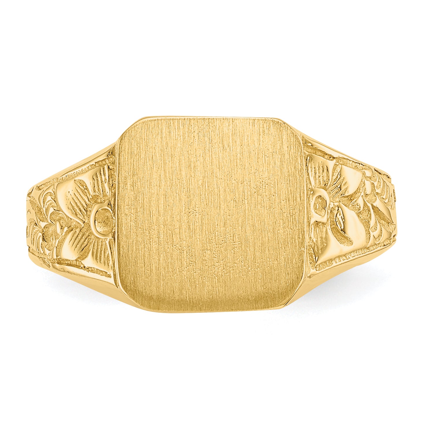 14K Square Polished Baby Signet Ring