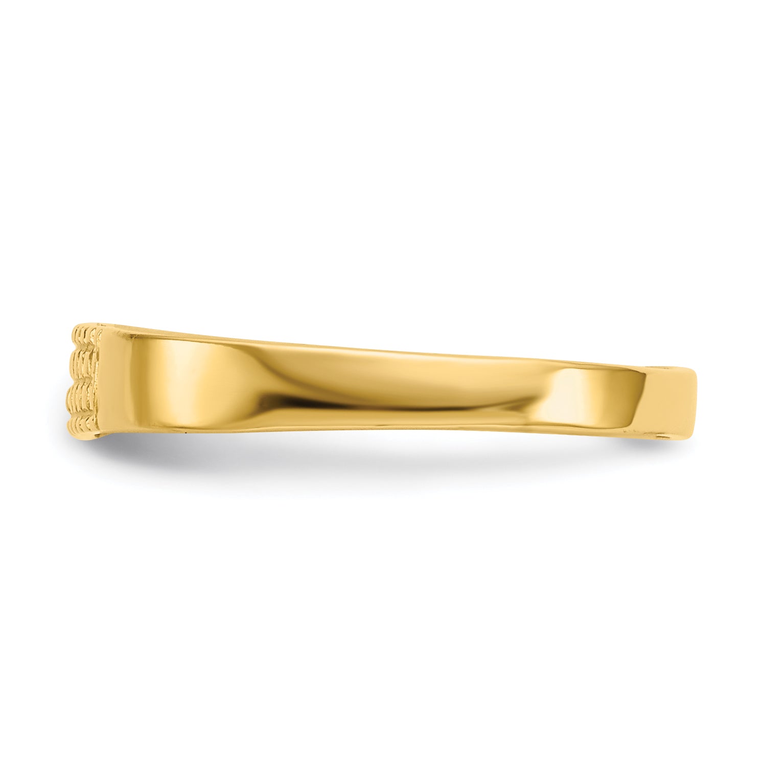 14K Polished Baby Signet Band Ring