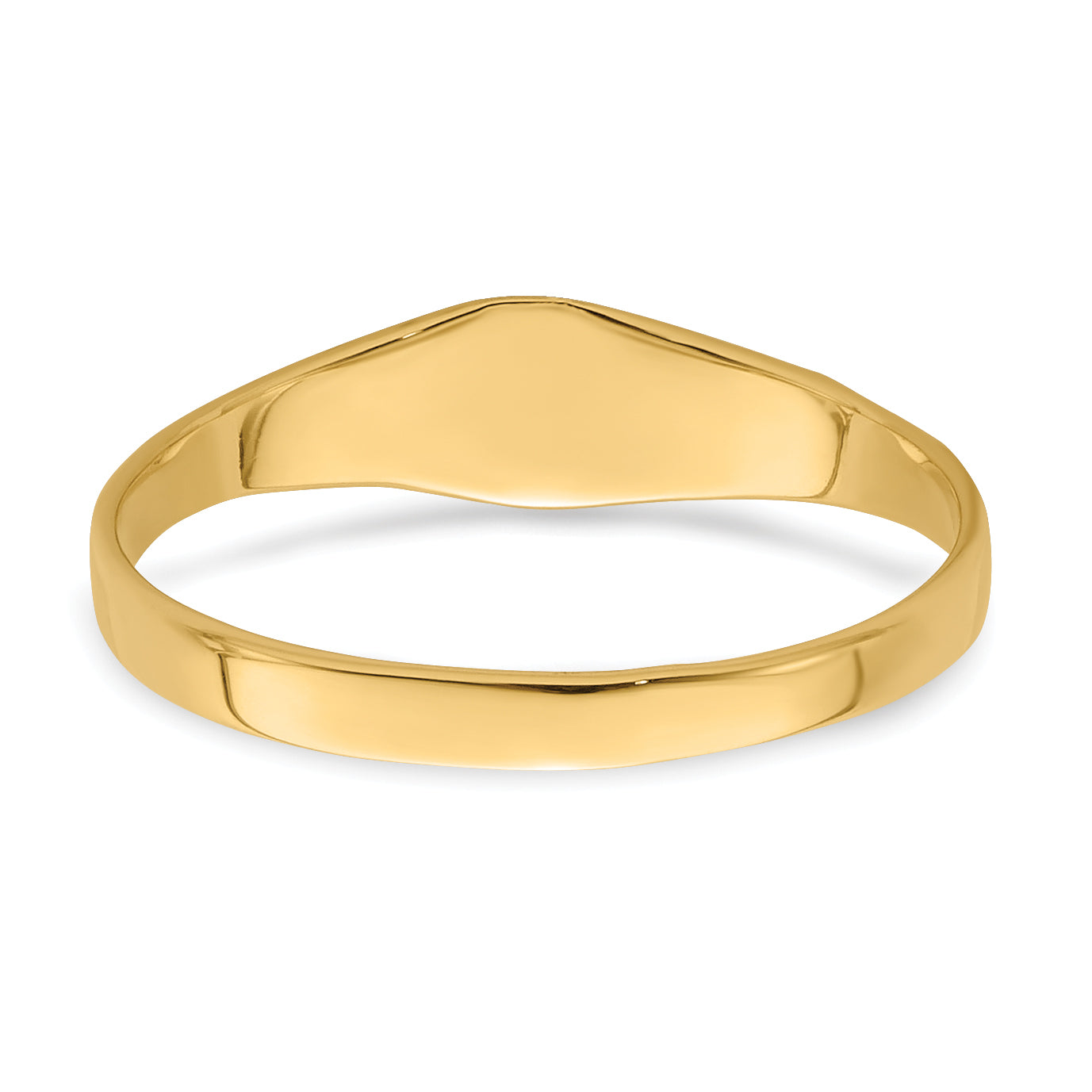 14K Polished Square Baby Signet Ring