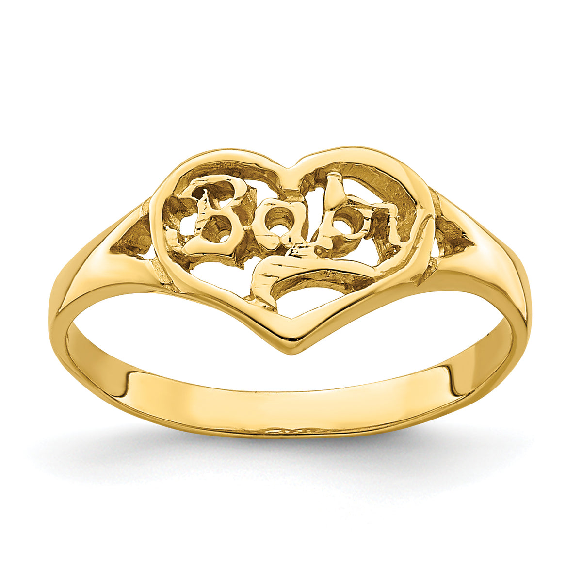 14K BABY Cut-out Heart Ring