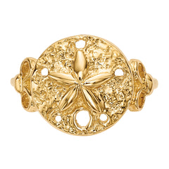 14K Polished Sand Dollar Ring