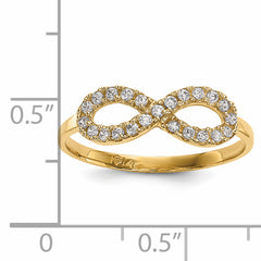 14k CZ Infinity Symbol Ring