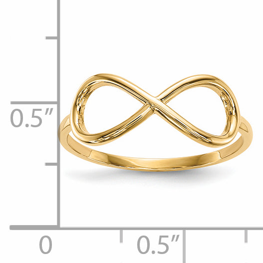 14k Gold Polished Infinity Ring