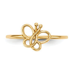 14k Polished Butterfly Ring