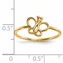 14k Polished Butterfly Ring