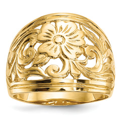 14k Polished Floral Ring