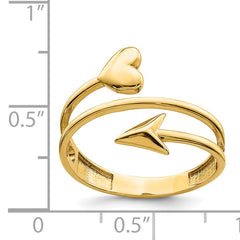 14K Heart and Arrow Ring