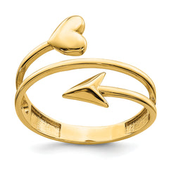 14K Heart and Arrow Ring