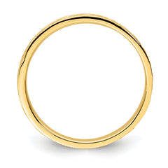 14K Polished Floral Band