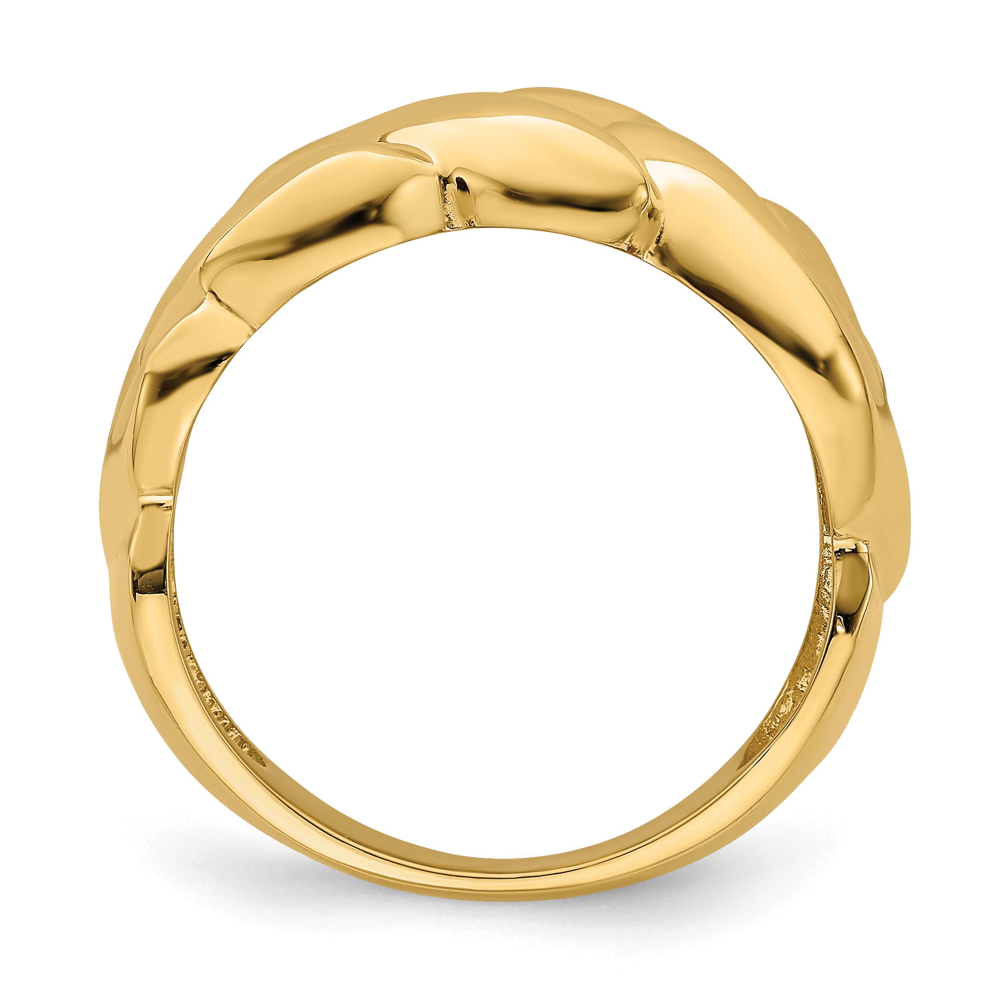 14k Polished Entwined Braided Ring