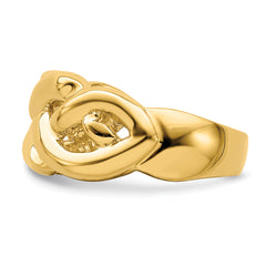 14k Polished Entwined Braided Ring