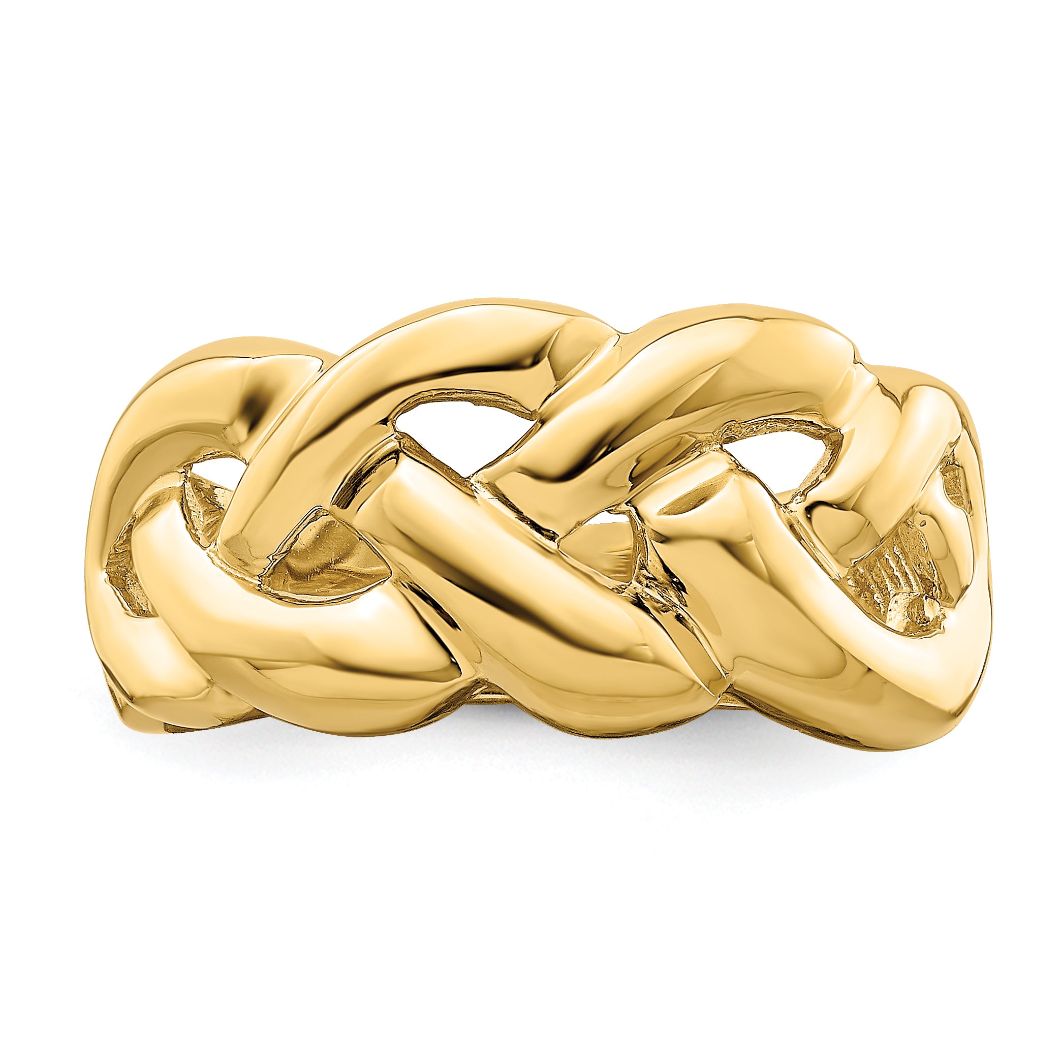 14k Polished Entwined Braided Ring