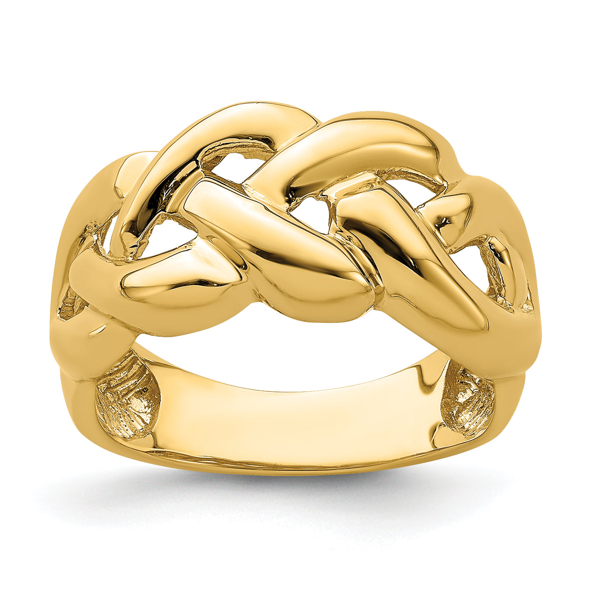 14k Polished Entwined Braided Ring