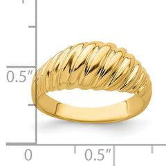 14k Polished Shrimp Dome Ring