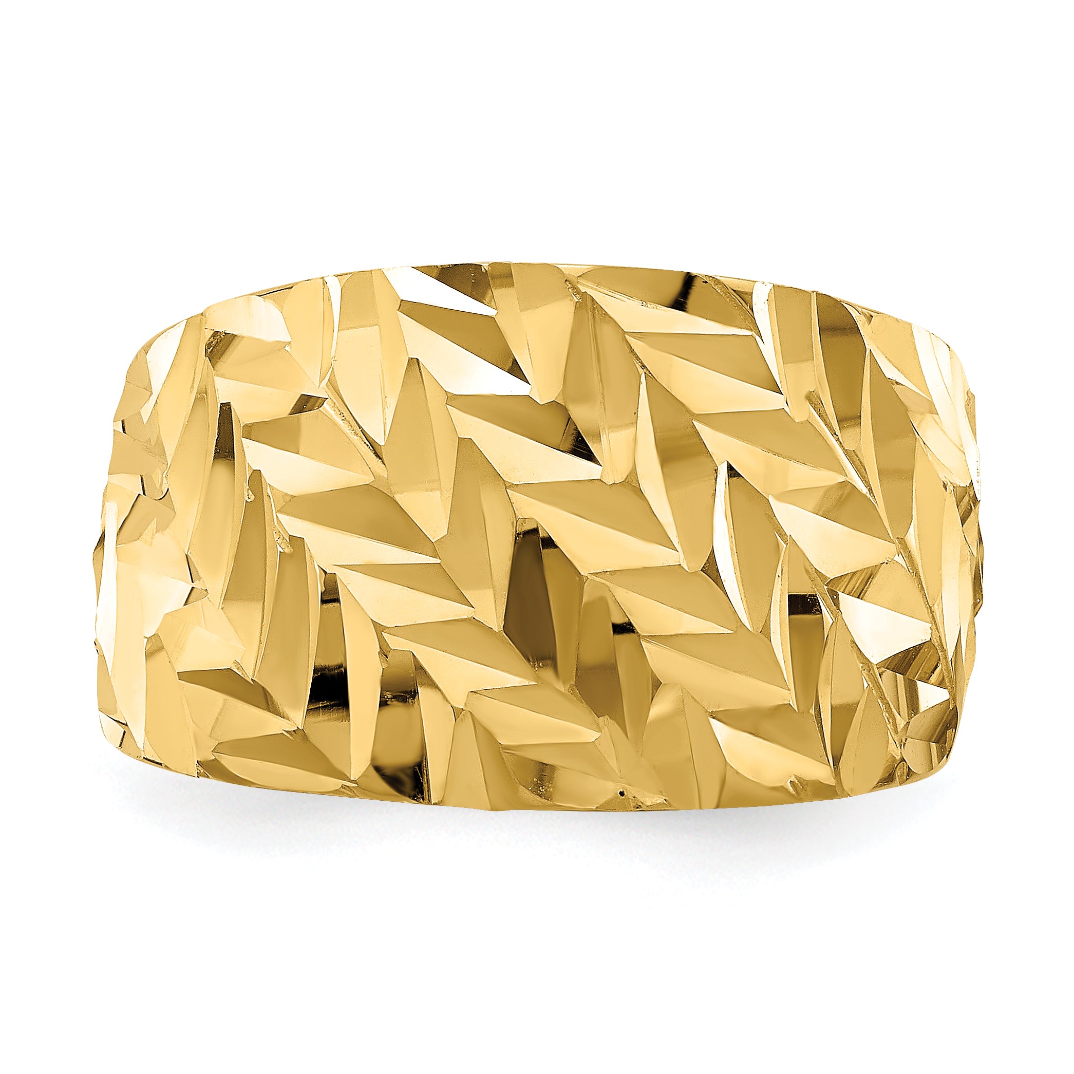 14k D/C Arrow Slash Dome Ring