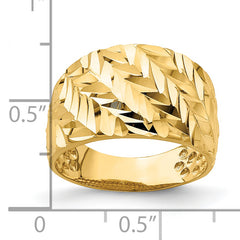 14k D/C Arrow Slash Dome Ring