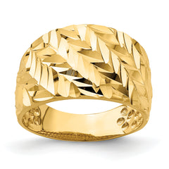 14k D/C Arrow Slash Dome Ring