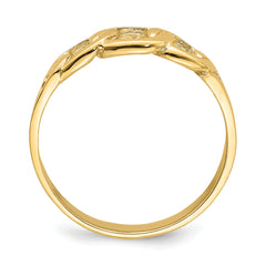 14K Polished Chain Link Ring