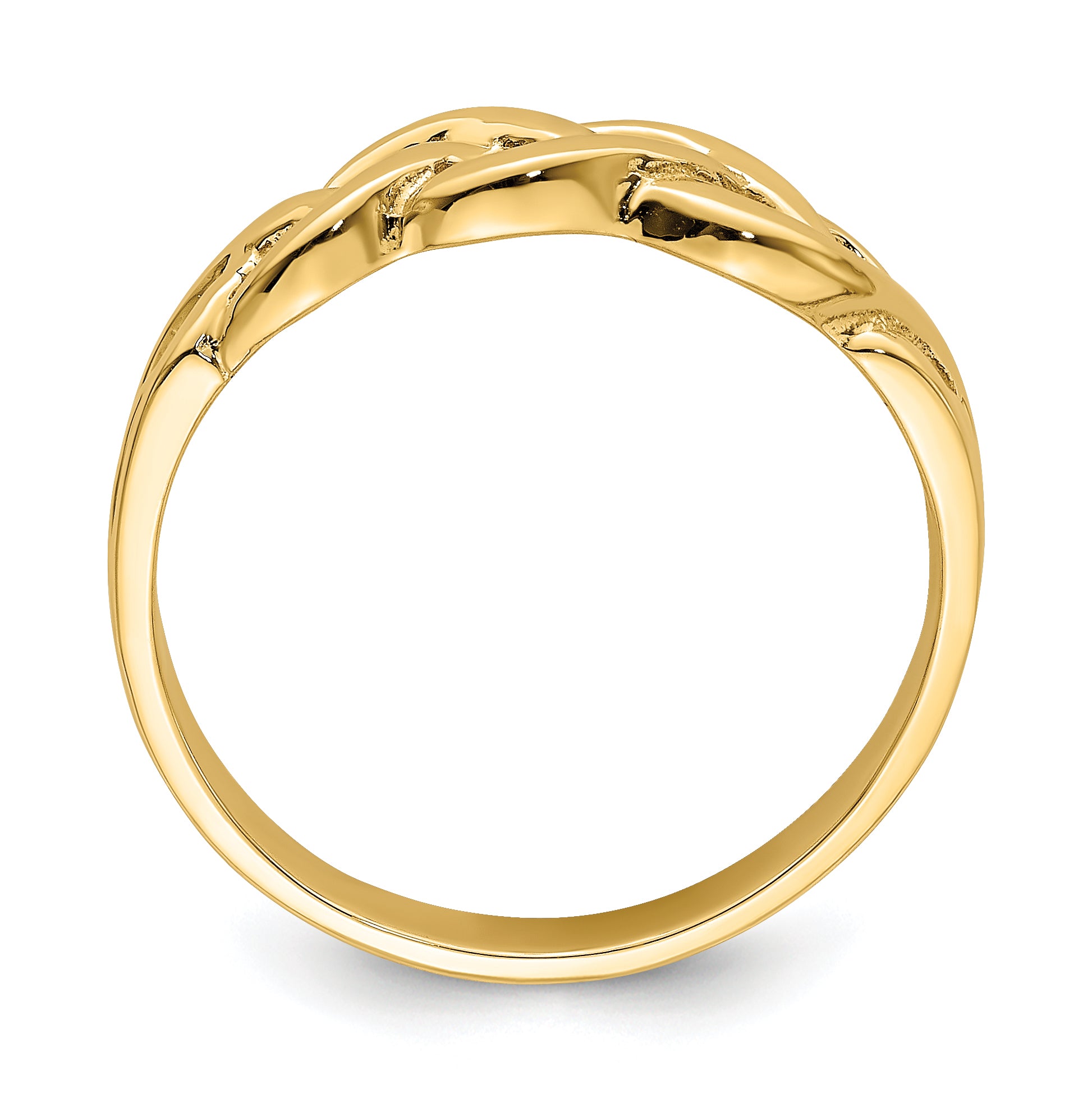 14k Polished Braided Knot Ring