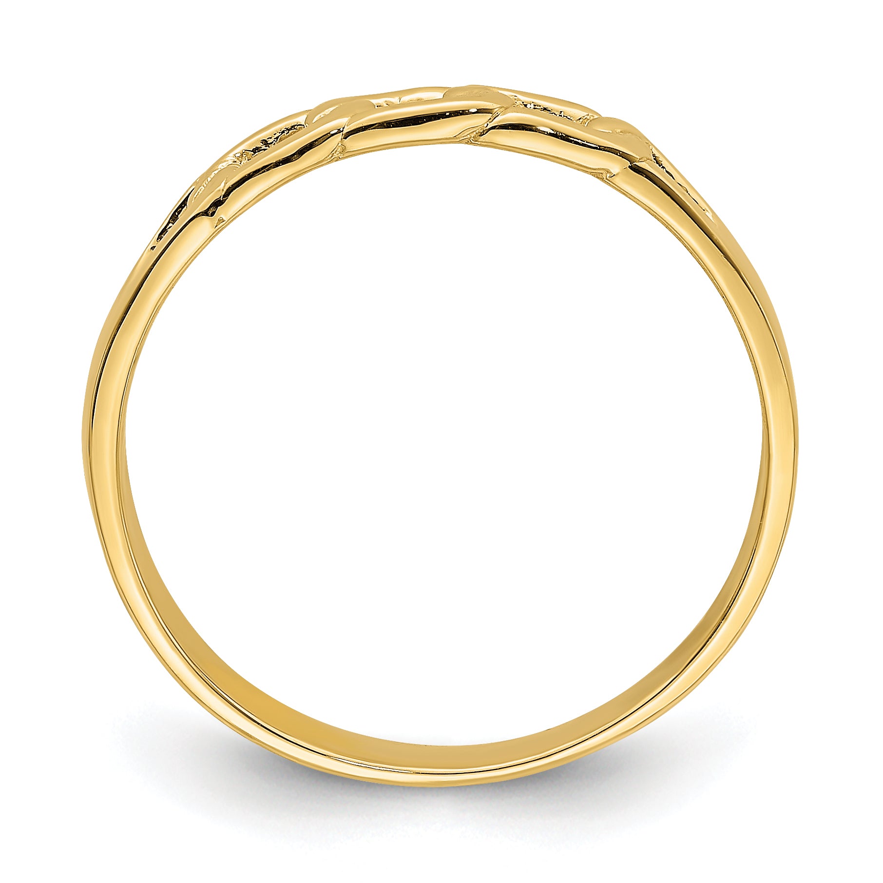 14k Polished Link Band Ring