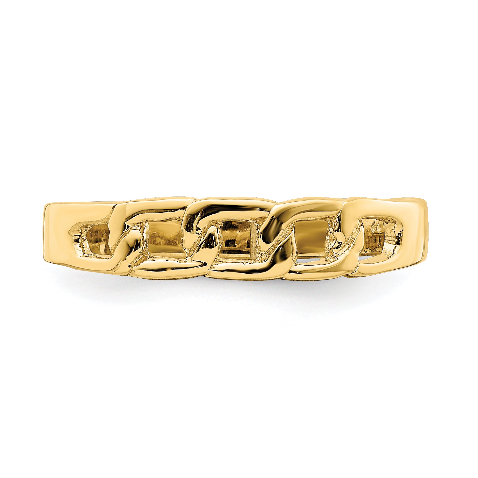 14k Polished Link Band Ring