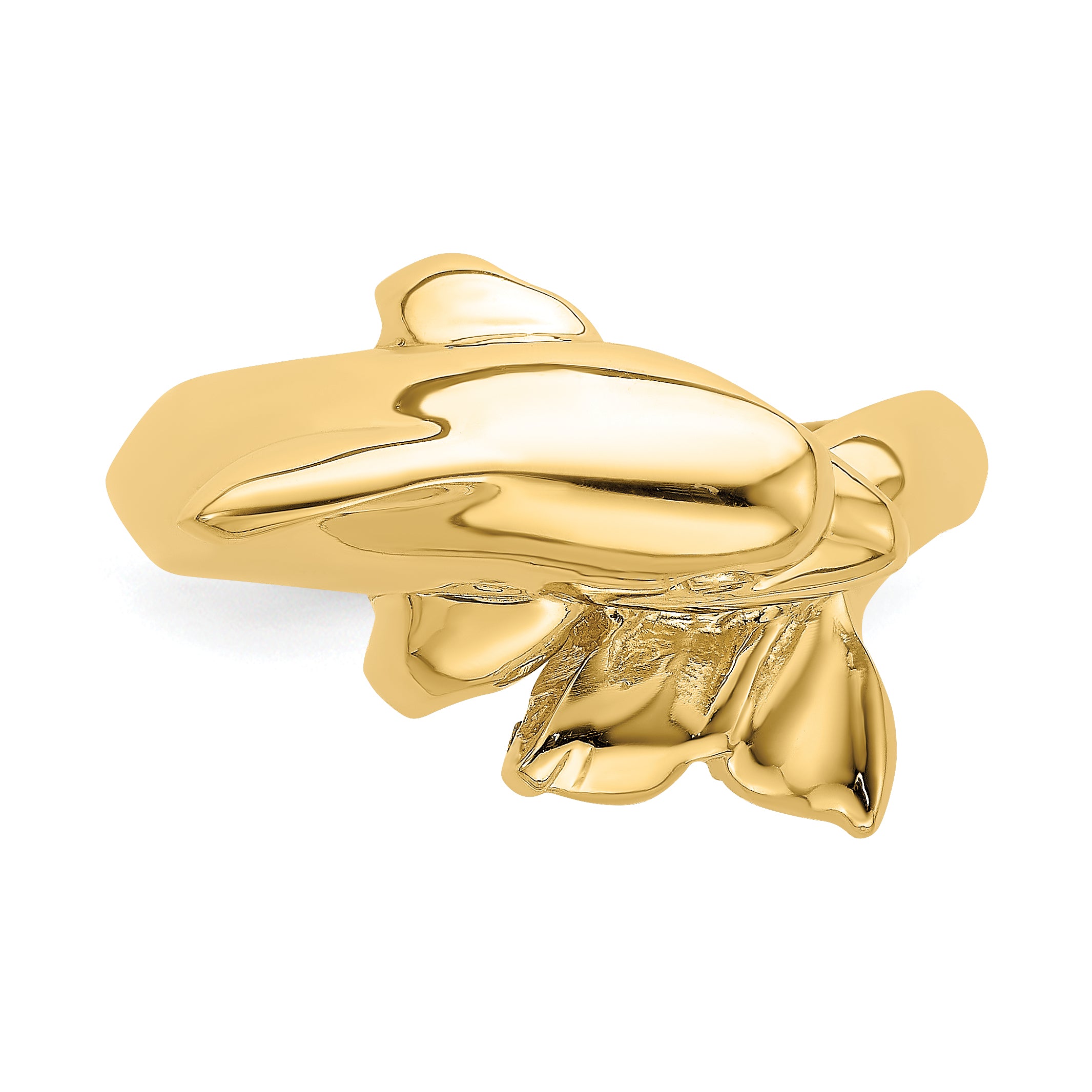 14k Polished Dolphin Ring