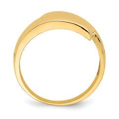 14K Polished Bypass  Ring