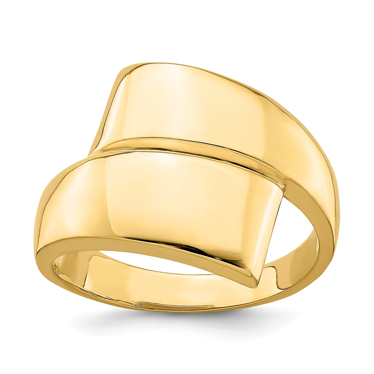 14K Polished Bypass  Ring