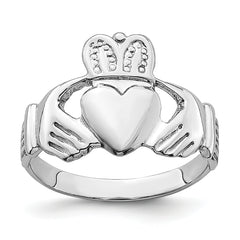 14k White Gold Claddagh Ring