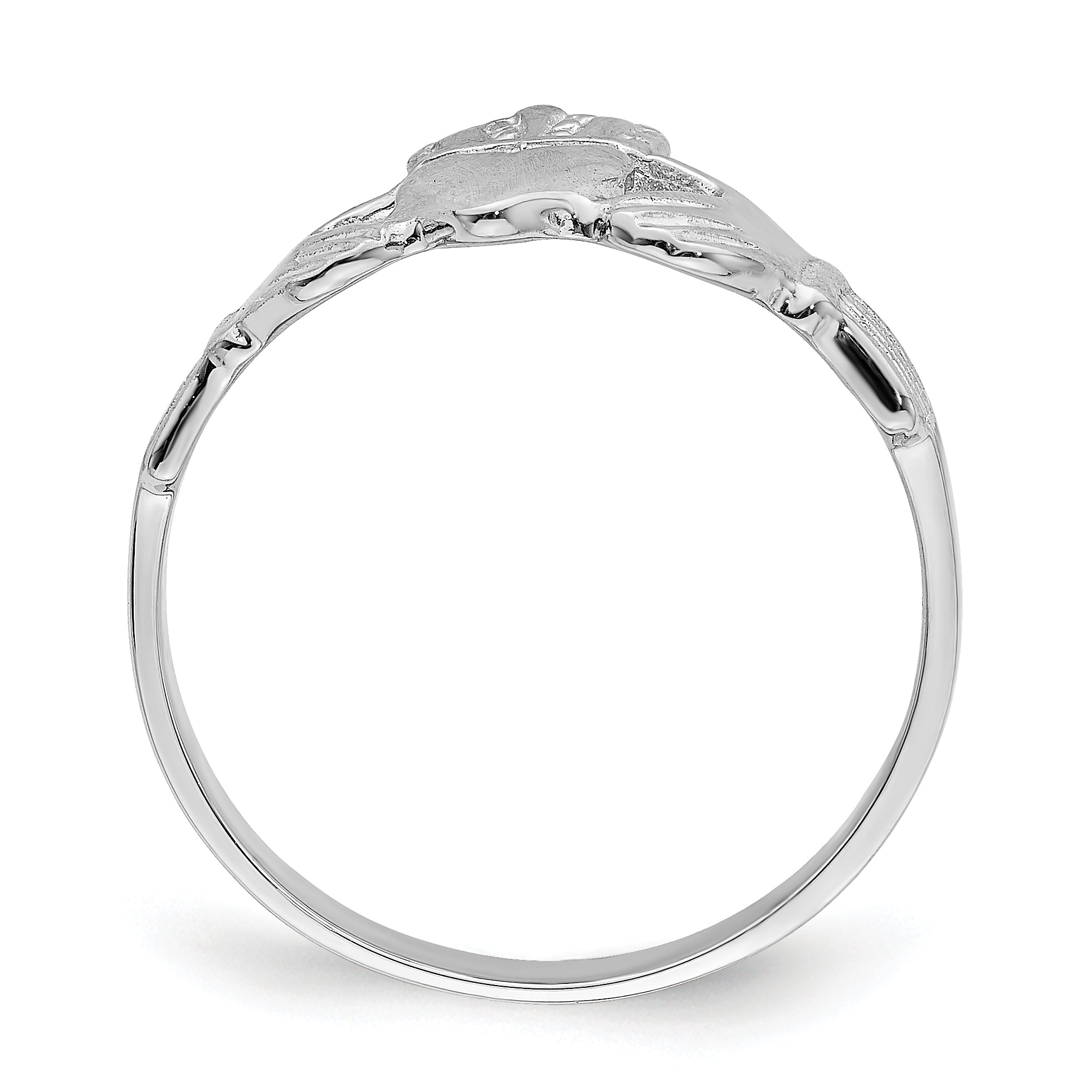 14k White Gold Claddagh Ring