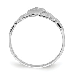 14k White Gold Claddagh Ring