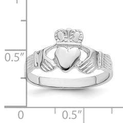 14k White Gold Claddagh Ring