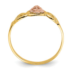 14k Two-Tone Flower Ring